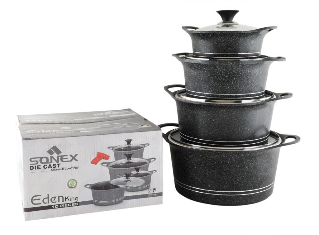 EDENBERG NONSTICK 15 Pcs Marble Pots In Aluminum With Non-Stick Coating  Cookware - Kings Mall